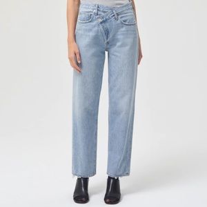 Agolde Criss cross denim